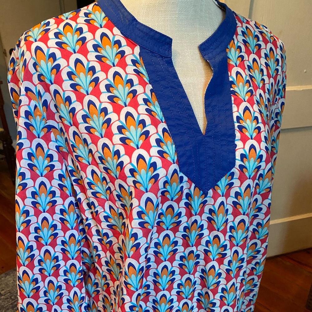 Talbots Tunic style cotton blouse.